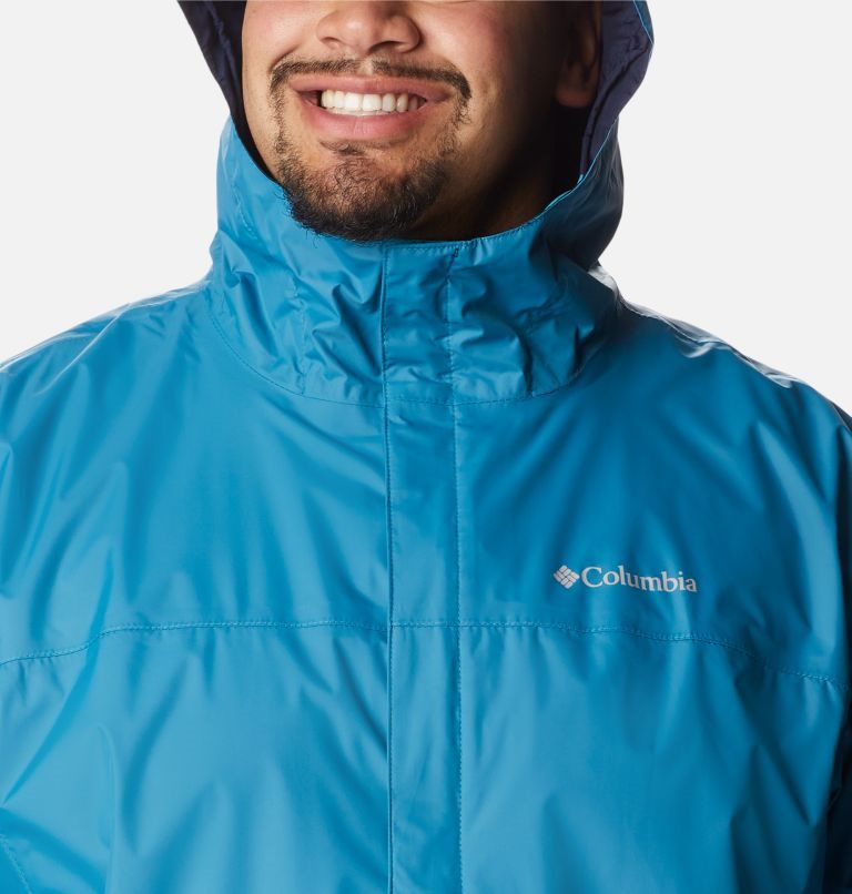 Men's Columbia Watertight II Rain Jackets Turquoise | Plus Size CA-UA380